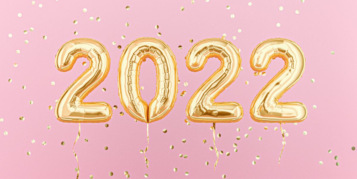 New Year 2022 Celebration Gold Foil Balloons Royalty Free Image 1639158747